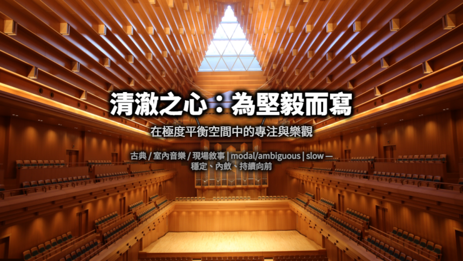 清澈之心:為堅毅而寫的室內讚歌